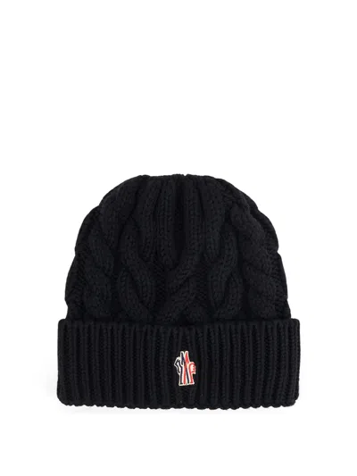 MONCLER VIRGIN WOOL BEANIE HAT