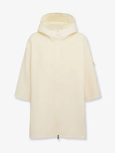 Moncler Virgin Wool Blend Cape In White
