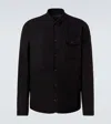 Moncler Virgin Wool Bouclé Overshirt In Black