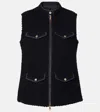 Moncler Fallavier Virgin Wool Down Vest In Blue