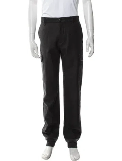 Pre-owned Moncler Virgin Wool Cargo Pants In Black