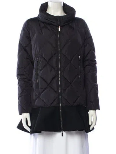 Pre-owned Moncler Virgin Wool Coat In Black