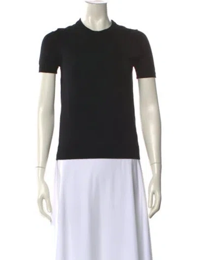 Pre-owned Moncler Virgin Wool Crew Neck Sweater In Black