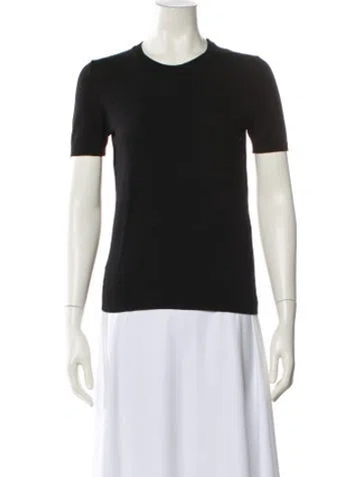 Pre-owned Moncler Virgin Wool Crew Neck Sweater In Black