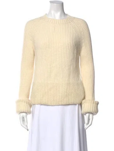 Pre-owned Moncler Virgin Wool Crew Neck Sweater In Neutral