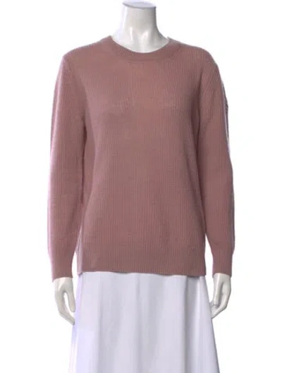 Pre-owned Moncler Virgin Wool Crew Neck Sweater In Pink