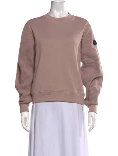 Pre-owned Moncler Virgin Wool Crew Neck Sweater In Pink