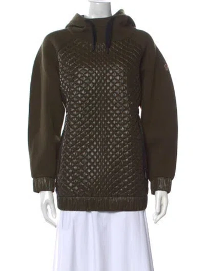Pre-owned Moncler Virgin Wool Crew Neck Sweater W/ Tags In Green