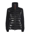 Moncler Puffer Knit Cardigan In Black