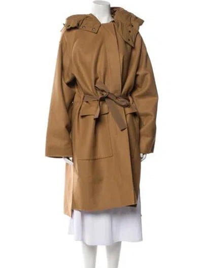 Pre-owned Moncler Virgin Wool Down Coat In Neutral