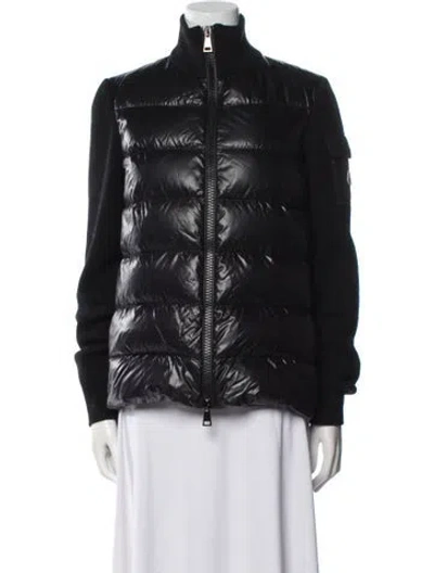 Pre-owned Moncler Virgin Wool Down Jacket In Black
