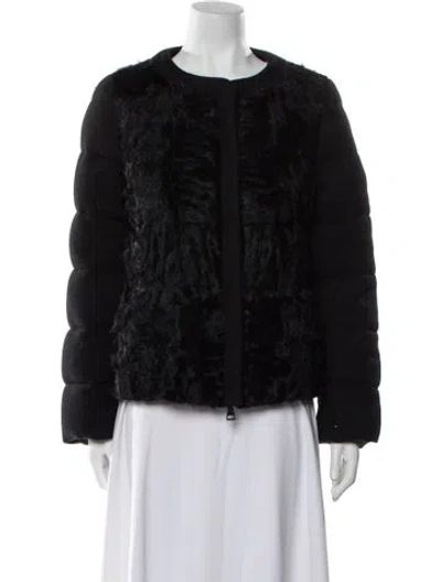 Pre-owned Moncler Virgin Wool Down Jacket In Black