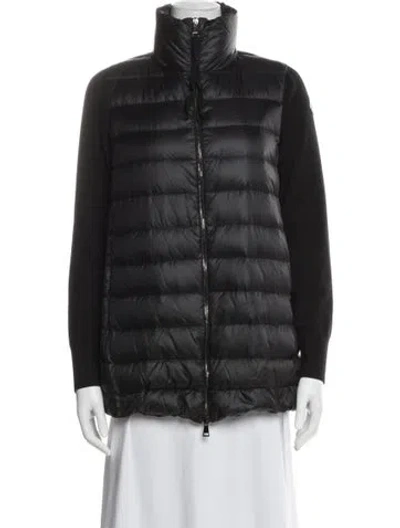 Pre-owned Moncler Virgin Wool Down Jacket In Black