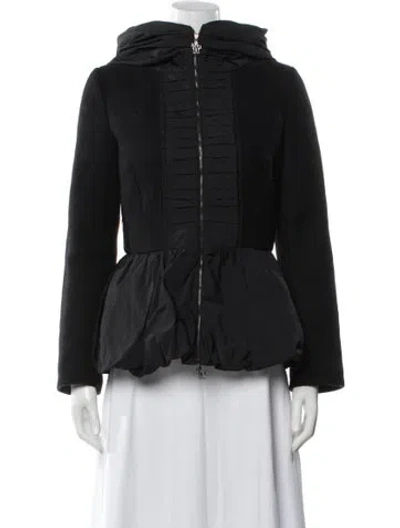 Pre-owned Moncler Virgin Wool Down Jacket In Black