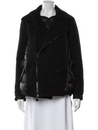 Pre-owned Moncler Virgin Wool Down Jacket In Black