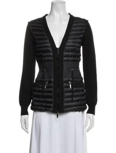 Pre-owned Moncler Virgin Wool Down Jacket In Black