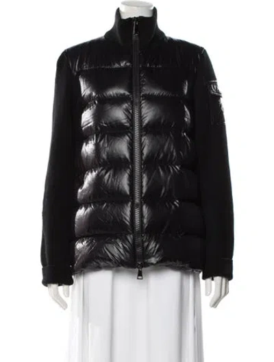 Pre-owned Moncler Virgin Wool Down Jacket In Blue