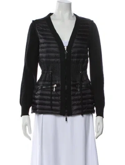 Pre-owned Moncler Virgin Wool Down Jacket In Gray