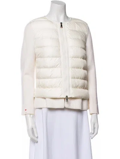Pre-owned Moncler Virgin Wool Down Jacket In Neutral