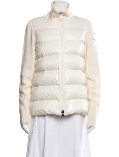 Pre-owned Moncler Virgin Wool Down Jacket In Neutral