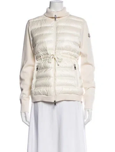 Pre-owned Moncler Virgin Wool Down Jacket In Neutral