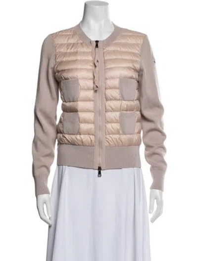 Pre-owned Moncler Virgin Wool Down Jacket In Pink