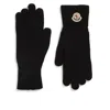 Moncler Virgin Wool Gloves In Black