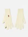 Moncler Virgin Wool Gloves In Neutral