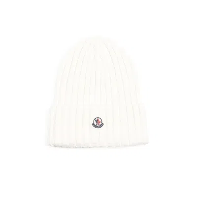 Moncler Virgin Wool Hat In White