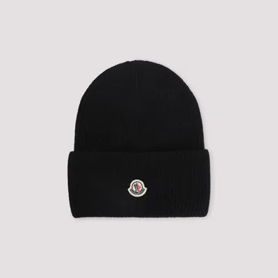 Moncler Virgin Wool Hat In Black
