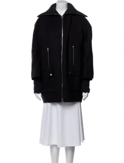 Pre-owned Moncler Virgin Wool Jacket In Blue