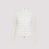 Moncler Quilted Wool Jacket Feather Insert In White