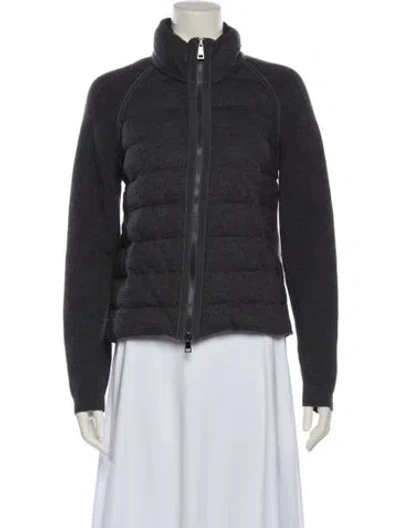 Pre-owned Moncler Virgin Wool Jacket In Gray