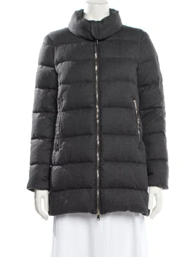 Pre-owned Moncler Virgin Wool Jacket In Gray
