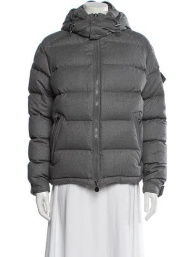 Pre-owned Moncler Virgin Wool Jacket In Gray