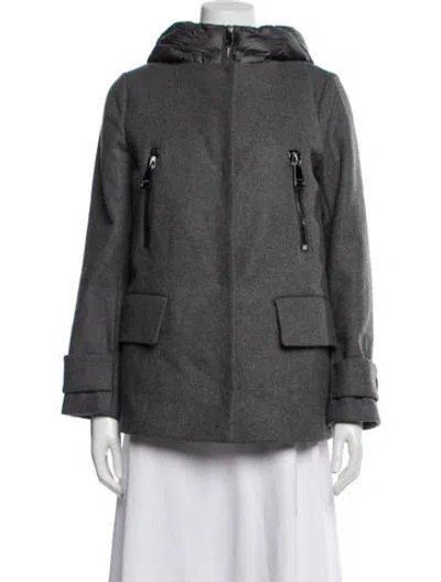 Pre-owned Moncler Virgin Wool Jacket In Gray