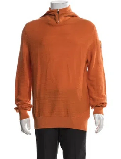 Pre-owned Moncler Virgin Wool Jacket In Orange