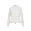 Moncler Quilted Wool Jacket Feather Insert In White