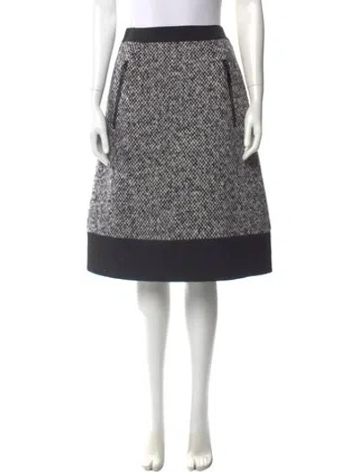Pre-owned Moncler Virgin Wool Knee-length Skirt In Gray