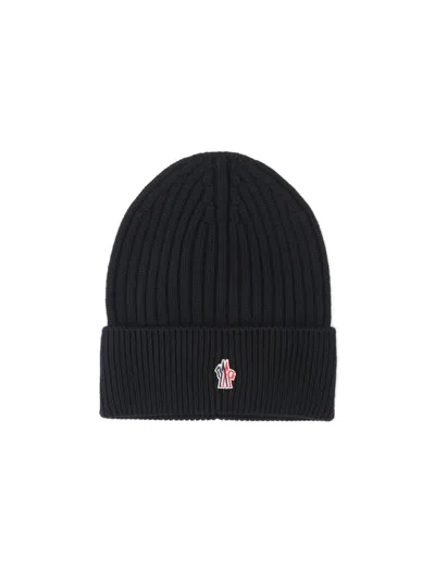 MONCLER VIRGIN WOOL LOGO BEANIE
