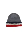 Moncler Virgin-wool Logo-patch Hat In Black