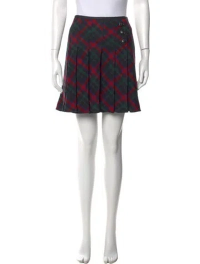 Pre-owned Moncler Virgin Wool Mini Skirt In Black