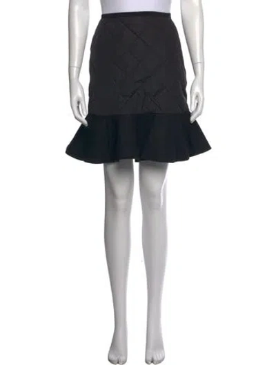 Pre-owned Moncler Virgin Wool Mini Skirt In Black