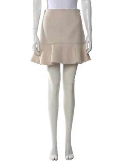Pre-owned Moncler Virgin Wool Mini Skirt In Neutral