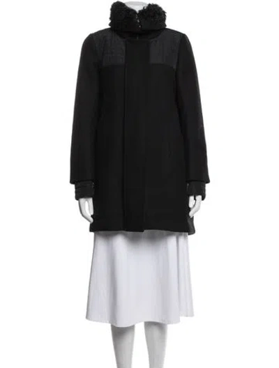 Pre-owned Moncler Virgin Wool Parka In Black