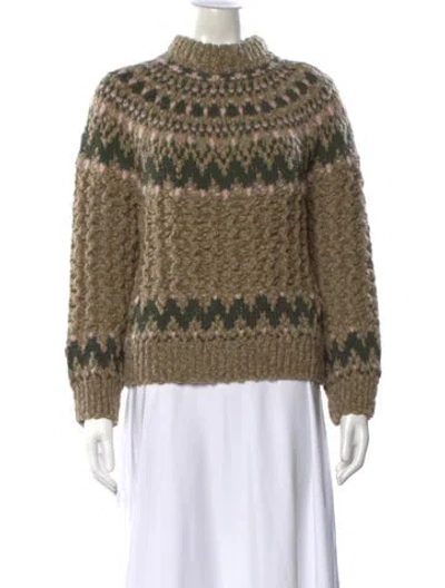 Pre-owned Moncler Virgin Wool Patterned Sweater In Multi