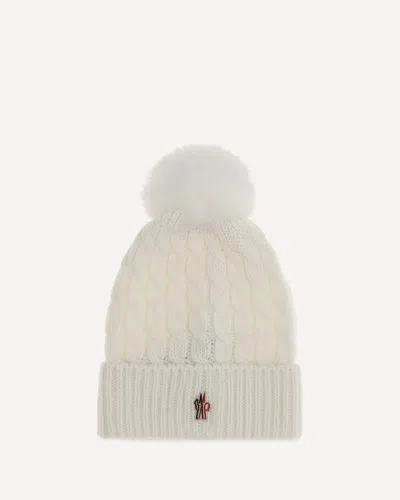 Moncler Virgin Wool Pom-pom Beanie In Neutral