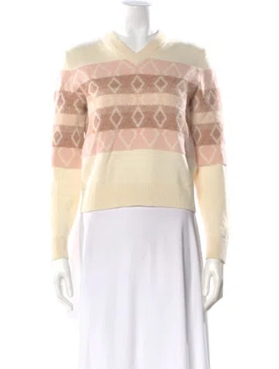 Pre-owned Moncler Virgin Wool Printed Sweater In Multi