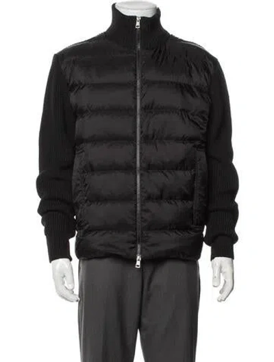 Pre-owned Moncler Virgin Wool Puffer Coat In Grey