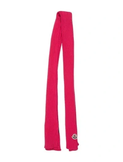 Pre-owned Moncler Virgin Wool Scarf In Pink
